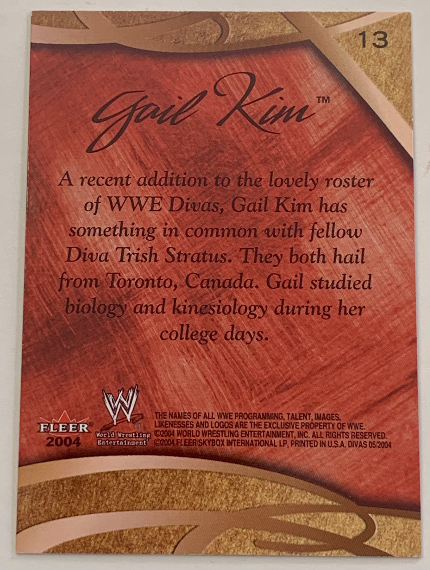 Gail Kim 2004 WWE Fleer ROOKIE Card