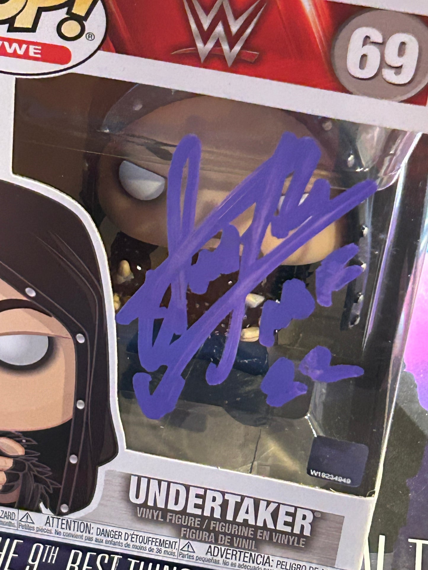 The Undertaker SIGNED WWE Funko Pop (Awesome Signature)