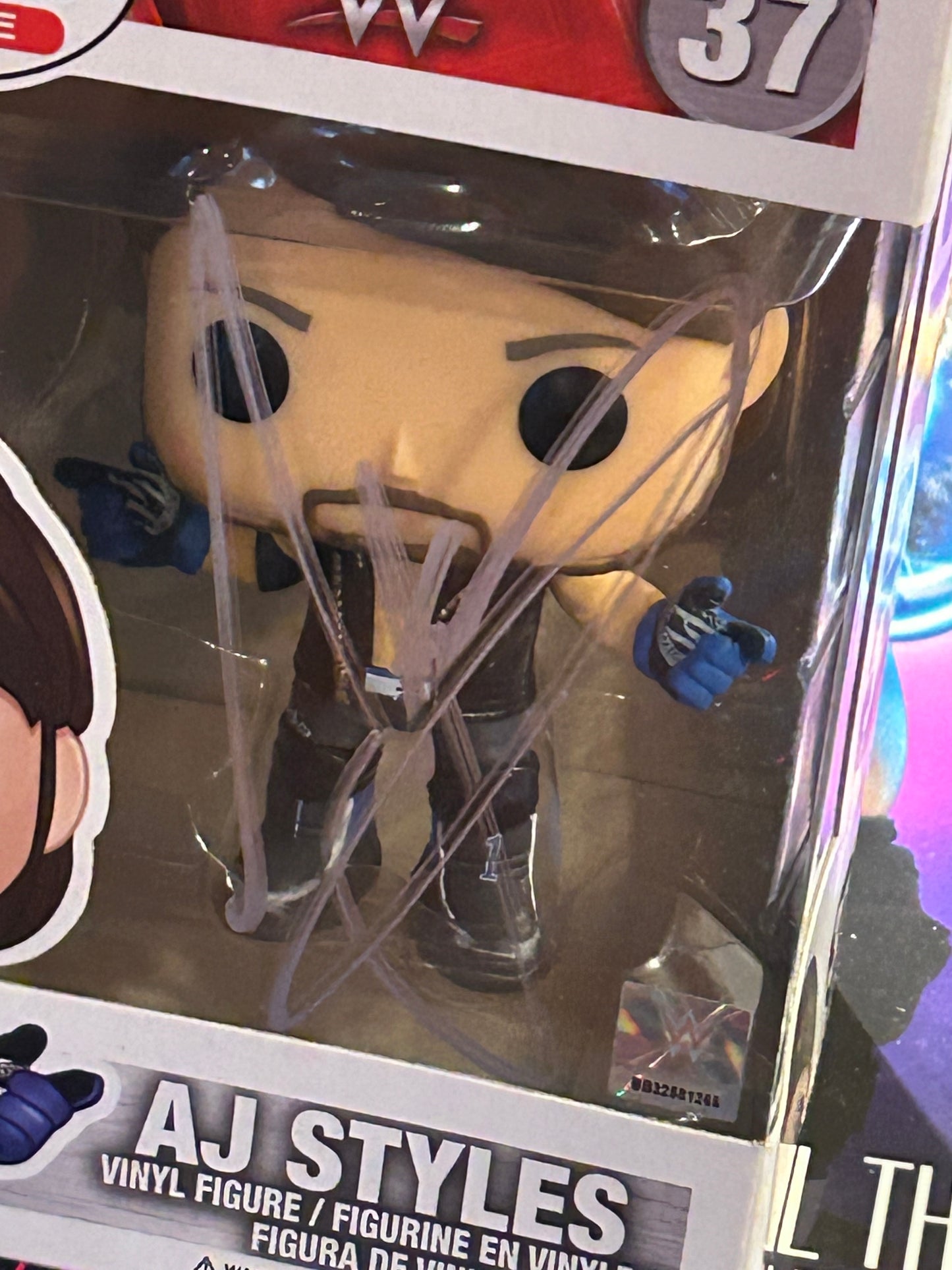 * AJ Styles SIGNED WWE Funko Pop (Comes w/COA)