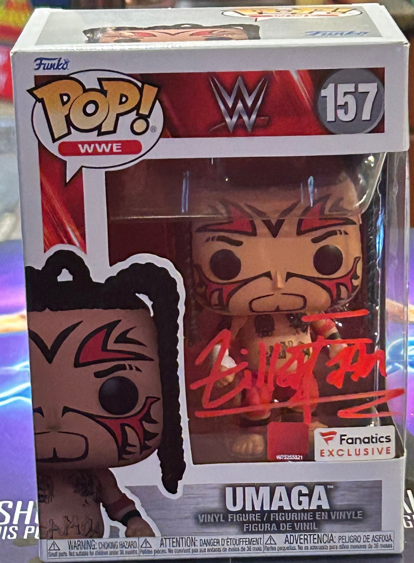 * Zilla Fatu SIGNED WWE Exclusive UMAGA Funko Pop (Comes w/COA)