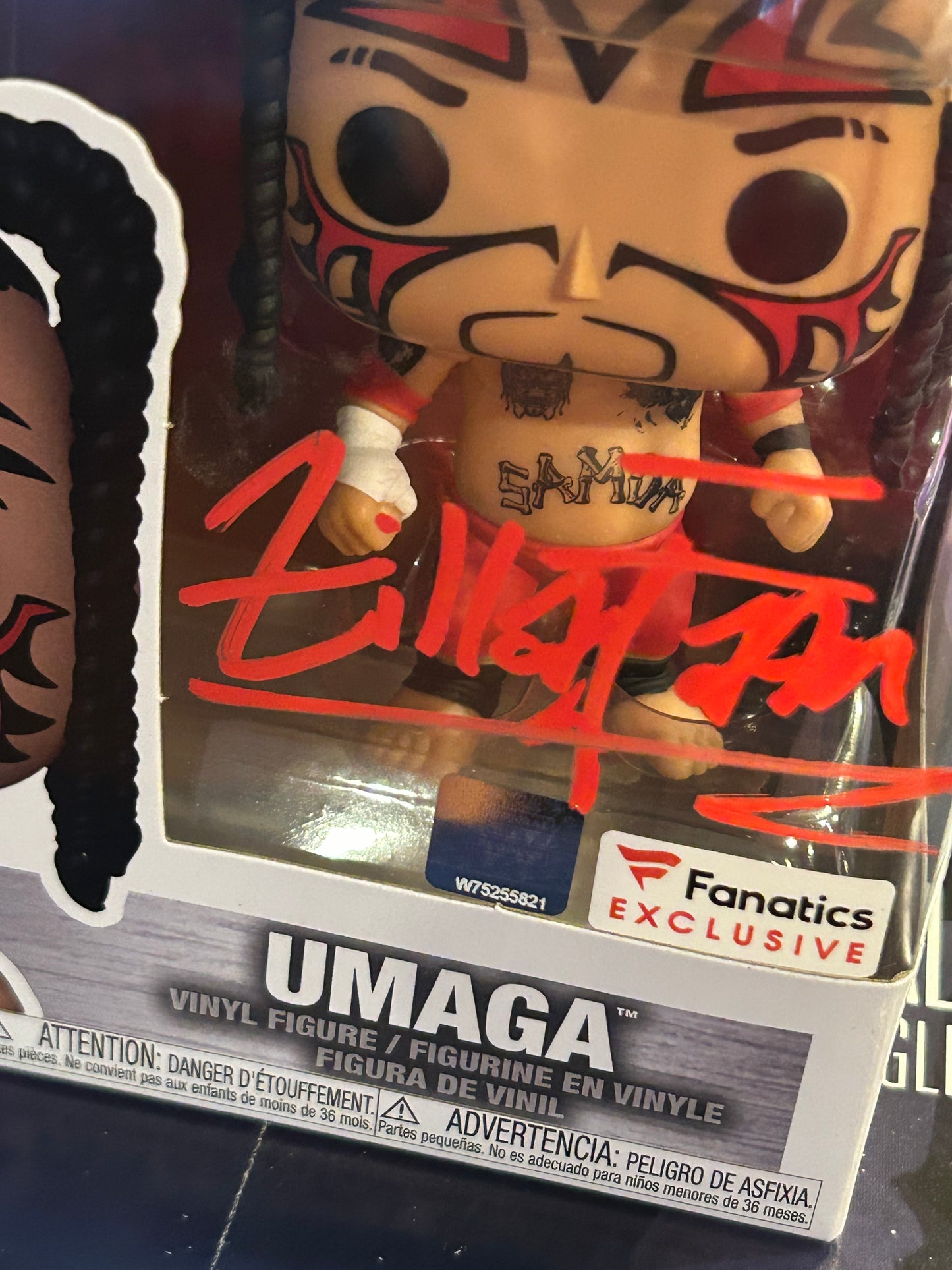 * Zilla Fatu SIGNED WWE Exclusive UMAGA Funko Pop (Comes w/COA)