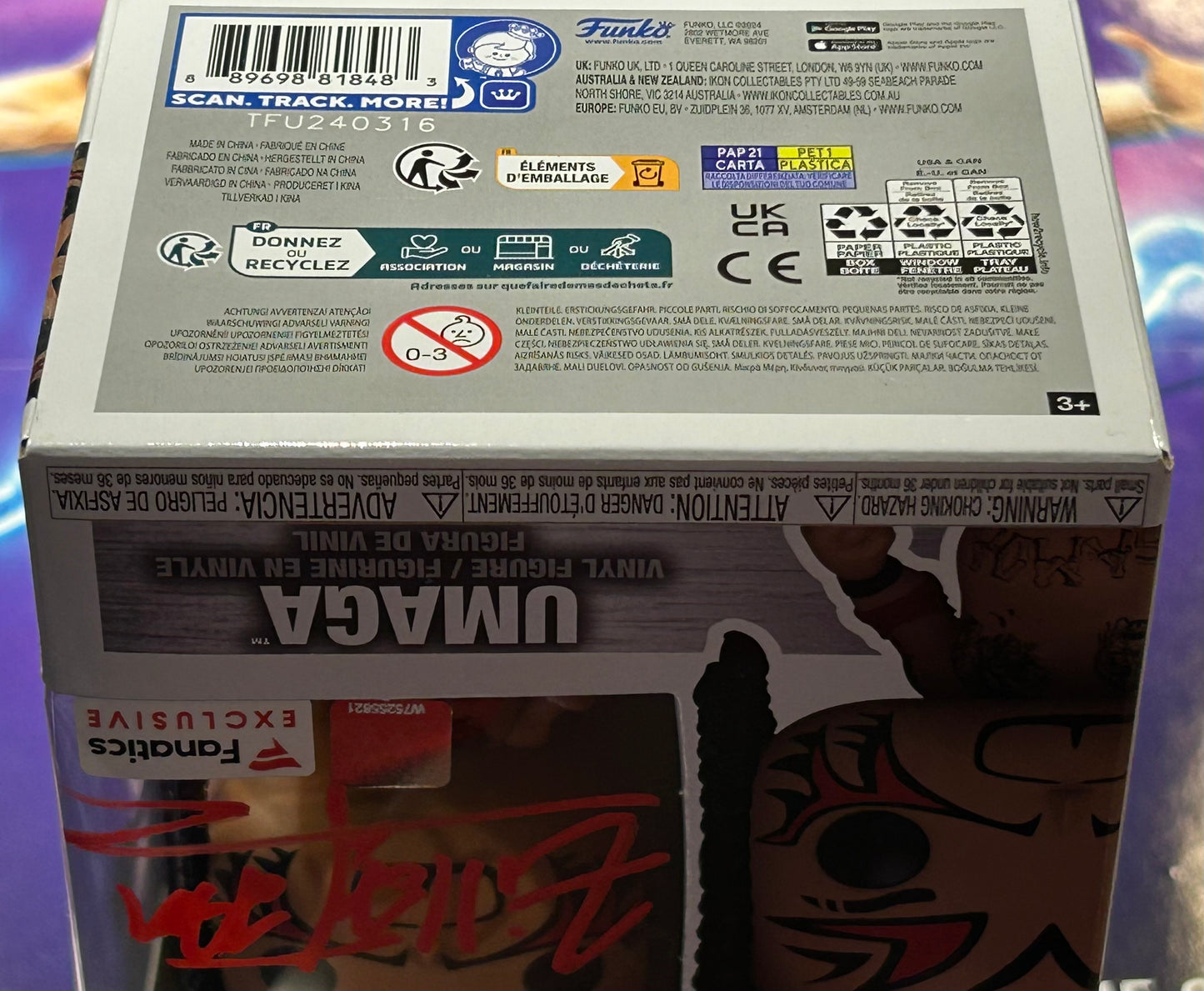 * Zilla Fatu SIGNED WWE Exclusive UMAGA Funko Pop (Comes w/COA)