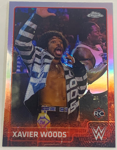 Xavier Woods 2015 WWE Topps Chrome Rookie Card!!!