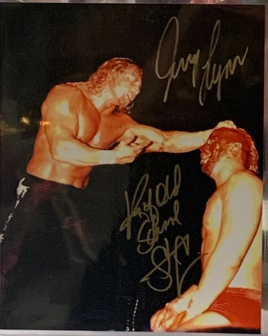 Jerry Lynn & Steve Corino ECW Dual Signed 8x10 Color Photo (Comes w/COA)