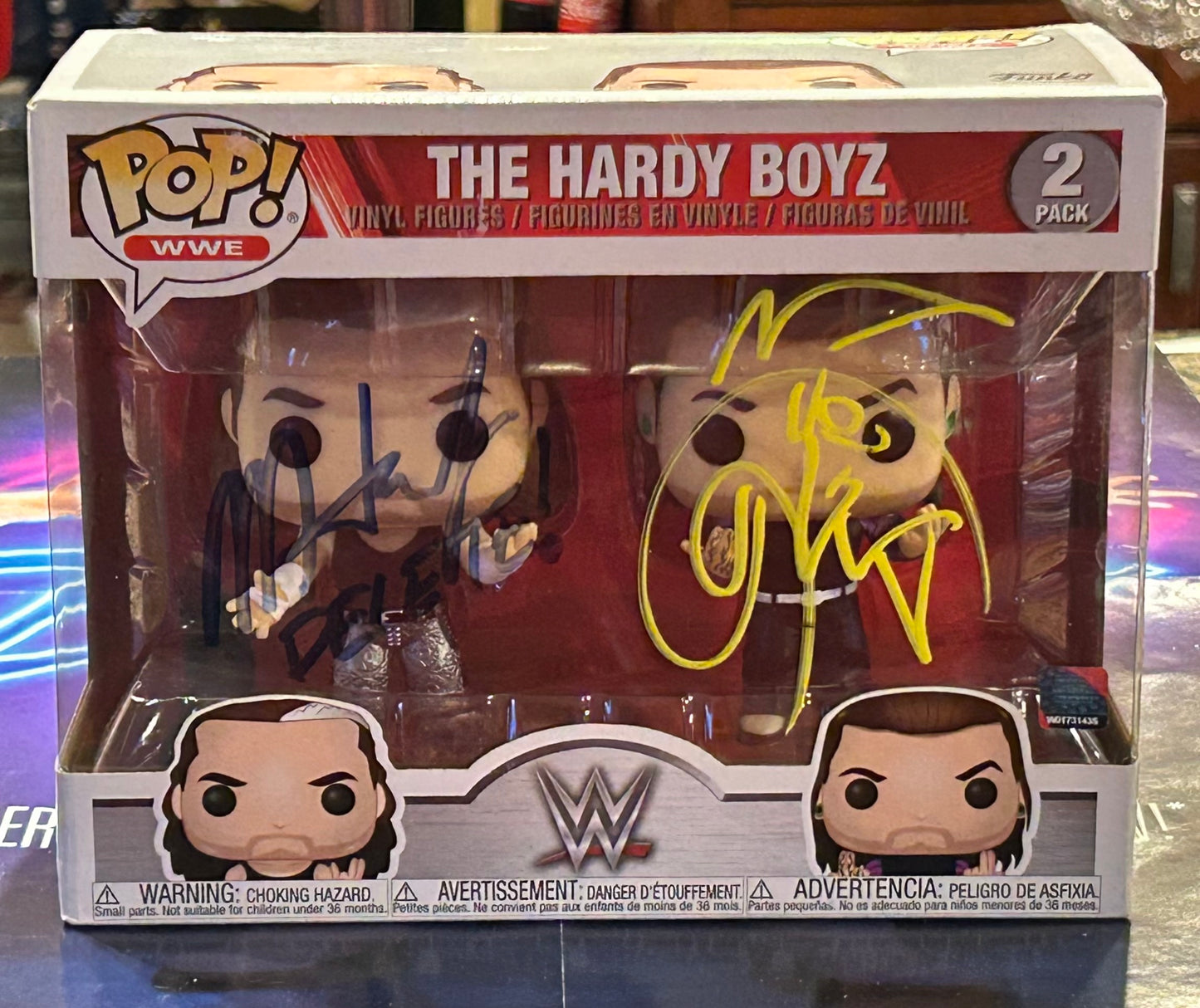 * Hardy Boyz SIGNED WWE Funko Pop (Awesome Piece)