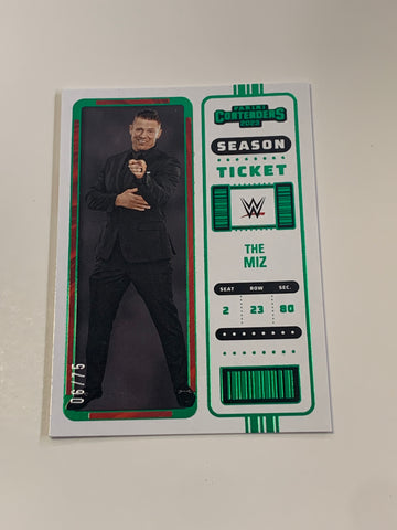 The Miz 2023 WWE Chronicles Contenders Green Parallel Card #6/75