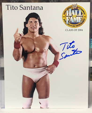 Tito Santana Signed 8x10 Color Photo HOF (Comes w/COA)