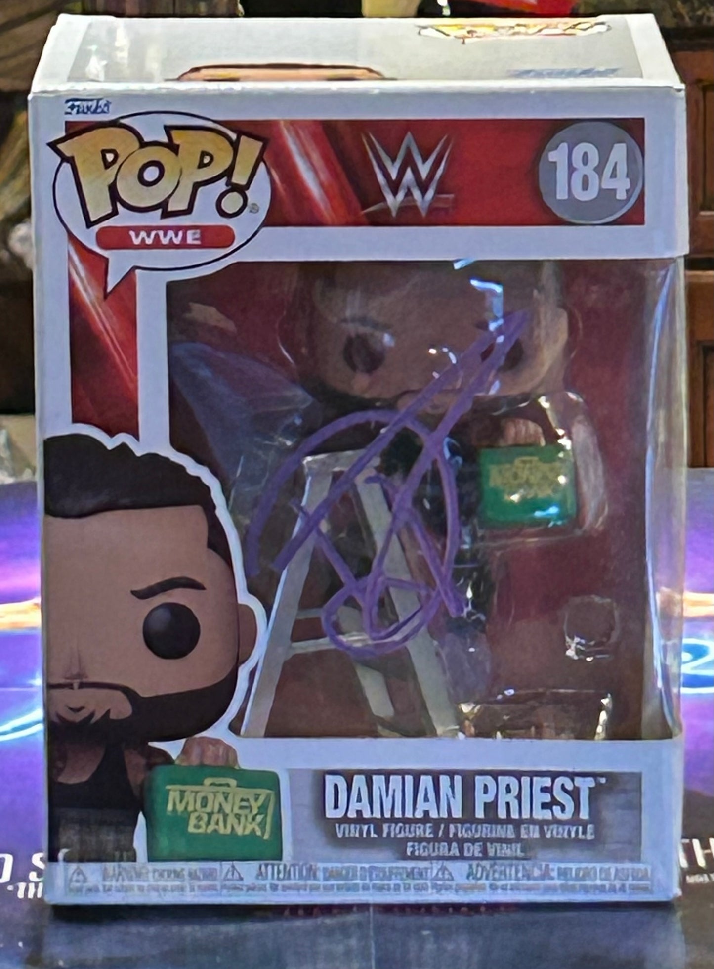 * Damian Priest SIGNED WWE “Money In The Bank” Funko Pop (Beautiful Signature)