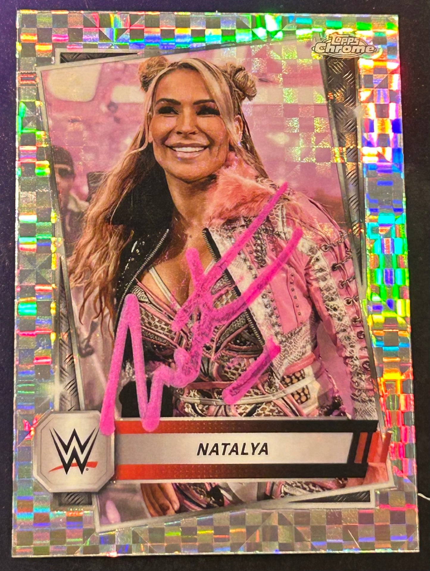 * Natalya SIGNED WWE 2025 Topps Chrome X-Fractor Card (Comes w/COA)