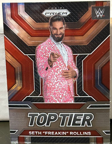 Seth Rollins 2023 WWE Panini Prizm “Top Tier” Insert Card