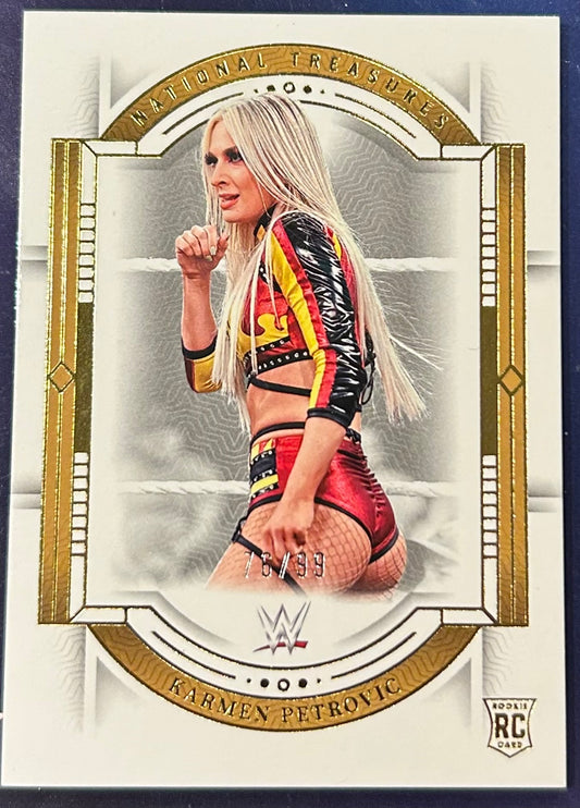 * Karmen Petrovic 2024 WWE NXT National Treasure ROOKIE Card #76/99