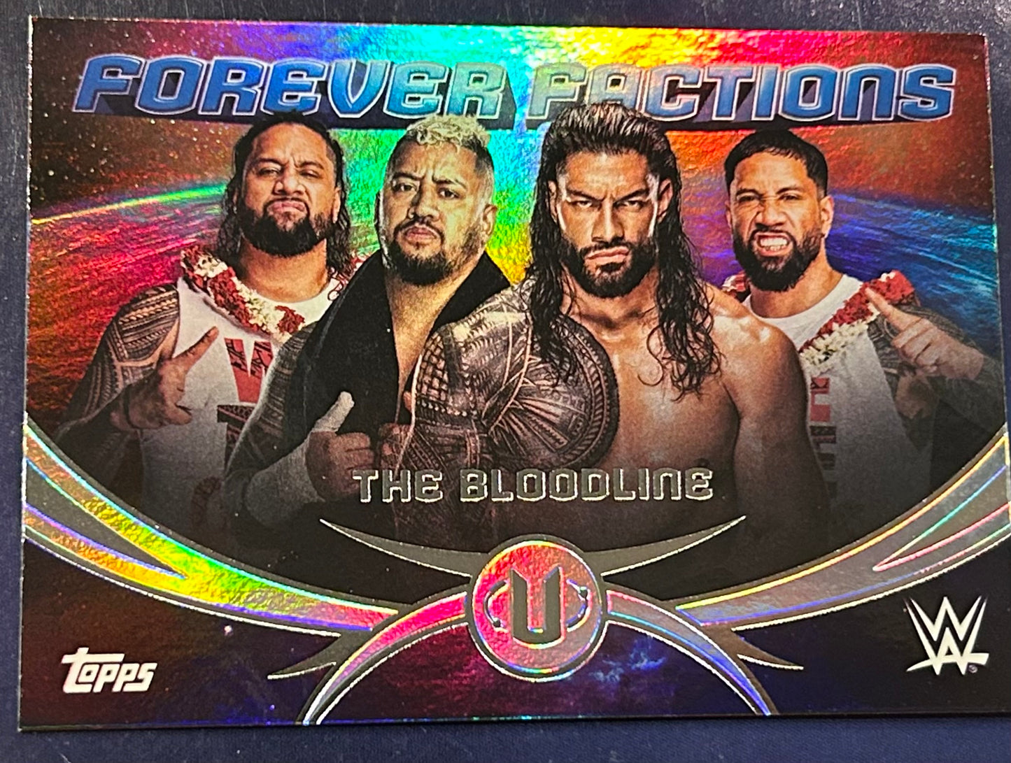 *  The Bloodline 2025 WWE Topps Universe “Forever Factions” Insert Card