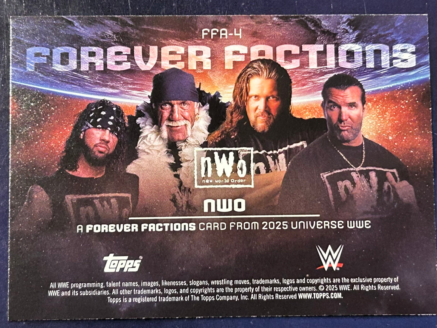 *  NWO New World Order 2025 WWE Topps Universe “Forever Factions” Insert Card