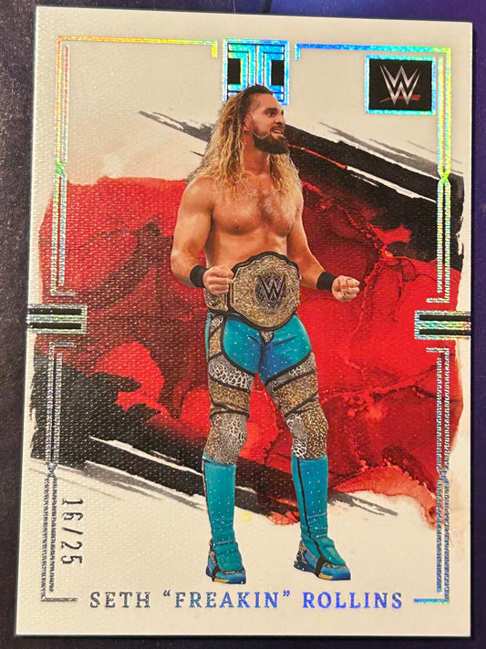 * Seth Rollins 2023 WWE Impeccable Silver Holo Card #16/25