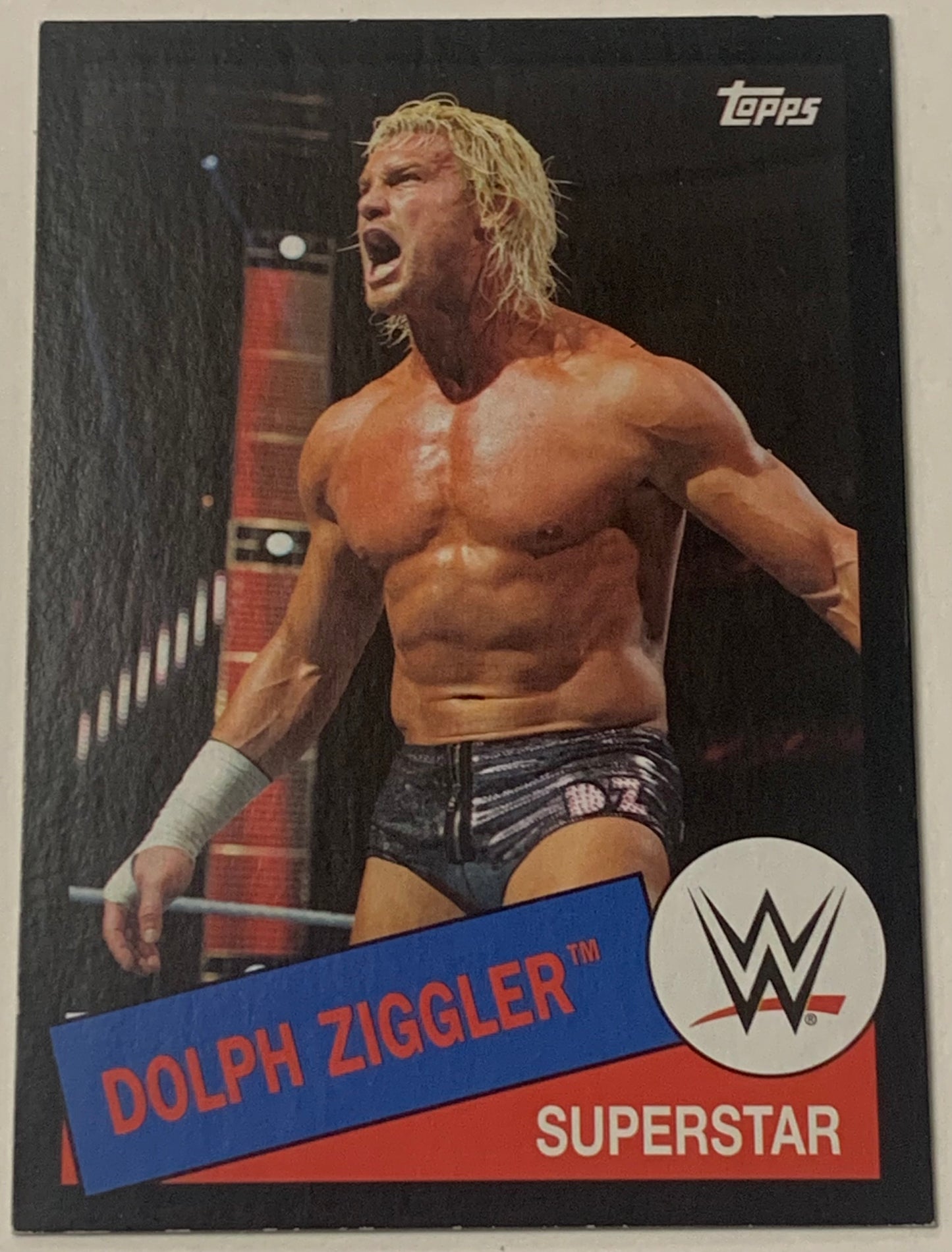 Dolph Ziggler 2015 WWE Topps Heritage Black Parallel Card