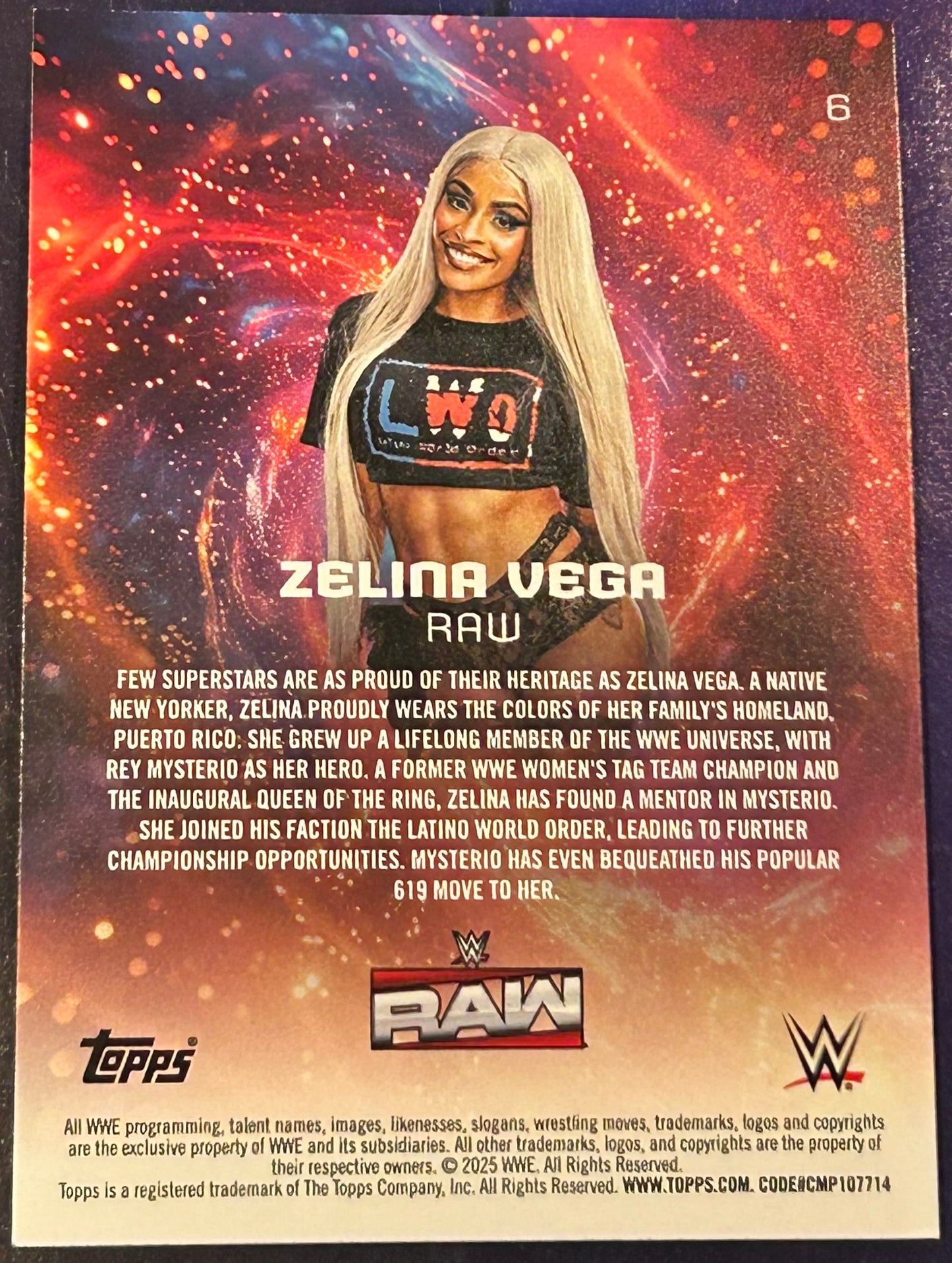 * Zelina Vega 2025 Topps Universe Card