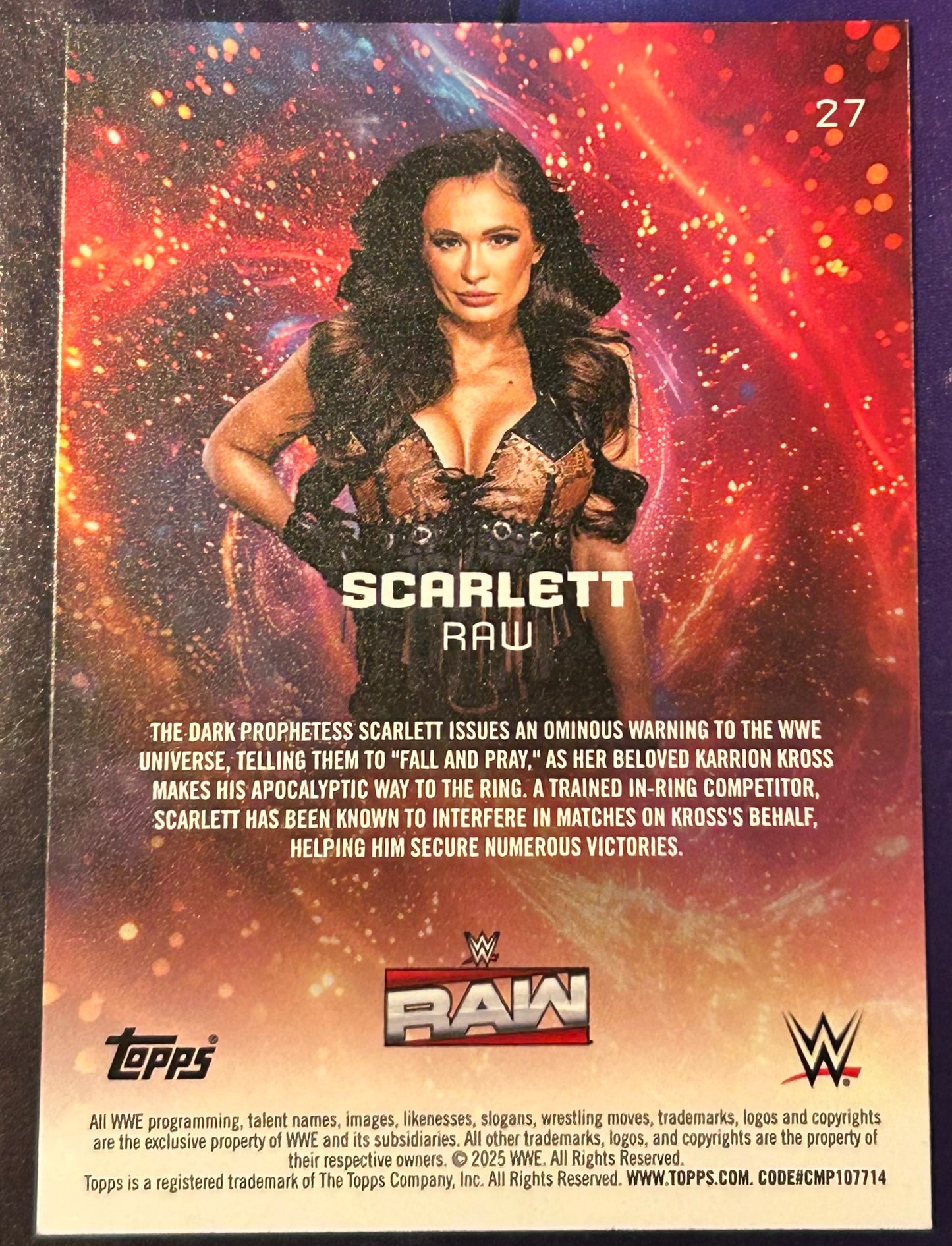 * Scarlett 2025 Topps Universe Card