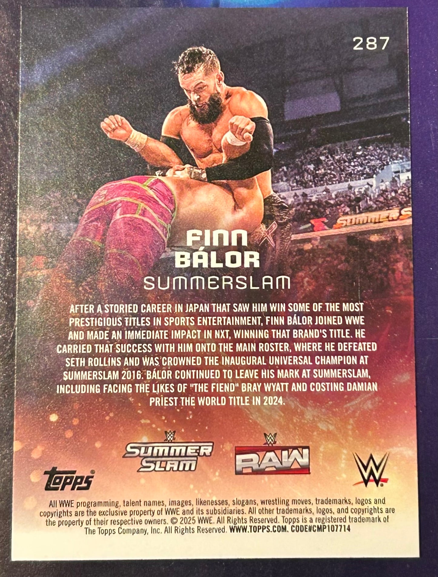 * Finn Balor 2025 Topps Universe Card