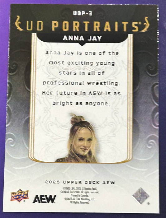 * Anna Jay 2025 AEW UD Upper Deck “UD Portraits” Insert Card