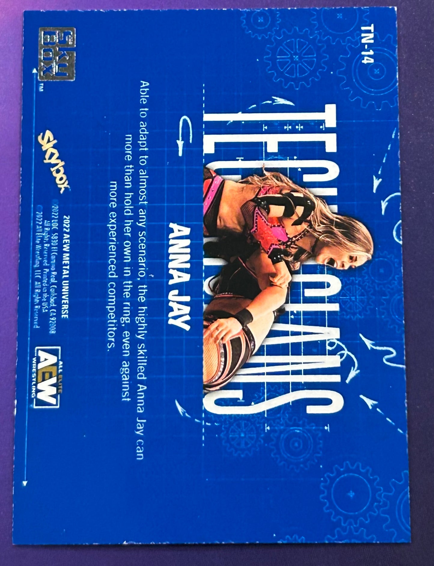 * Anna Jay 2022 AEW Skybox Metal Universe “Technicians” Insert Card