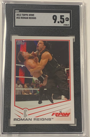 Roman Reigns 2013 WWE Topps ROOKIE Card SGC 9.5 (Tribal Chief)