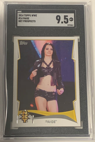 Paige 2014 WWE NXT Topps ROOKIE Card Graded SGC 9.5