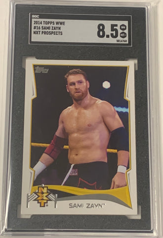 Sami Zayn 2014 WWE NXT Topps ROOKIE Card Graded SGC 8.5