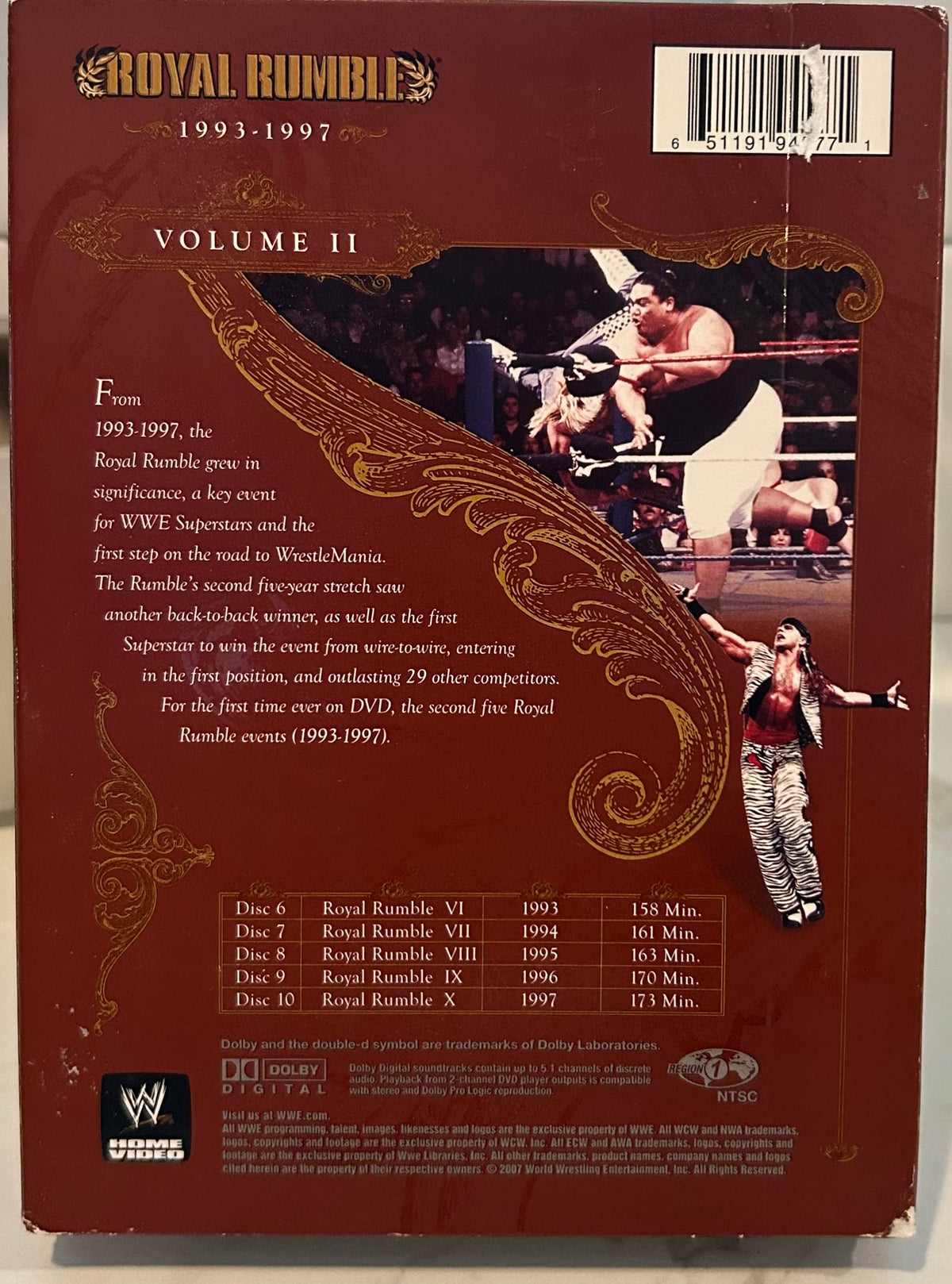 + WWE DVD “Royal Rumble Anthology Vol. 2 (1993-1997)” (5-Disc set)