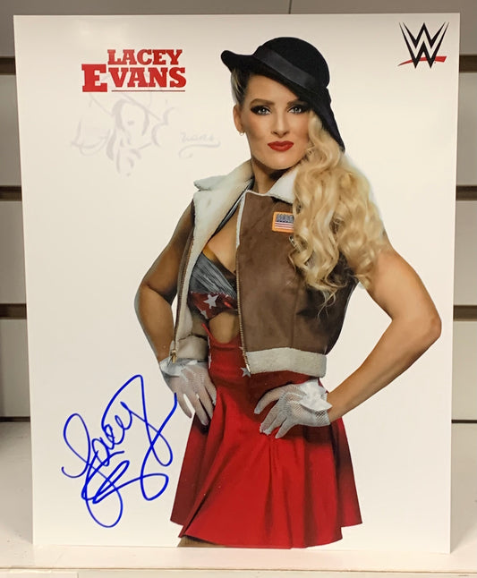 Lacey Evans WWE Signed 8x10 Color Photo COA