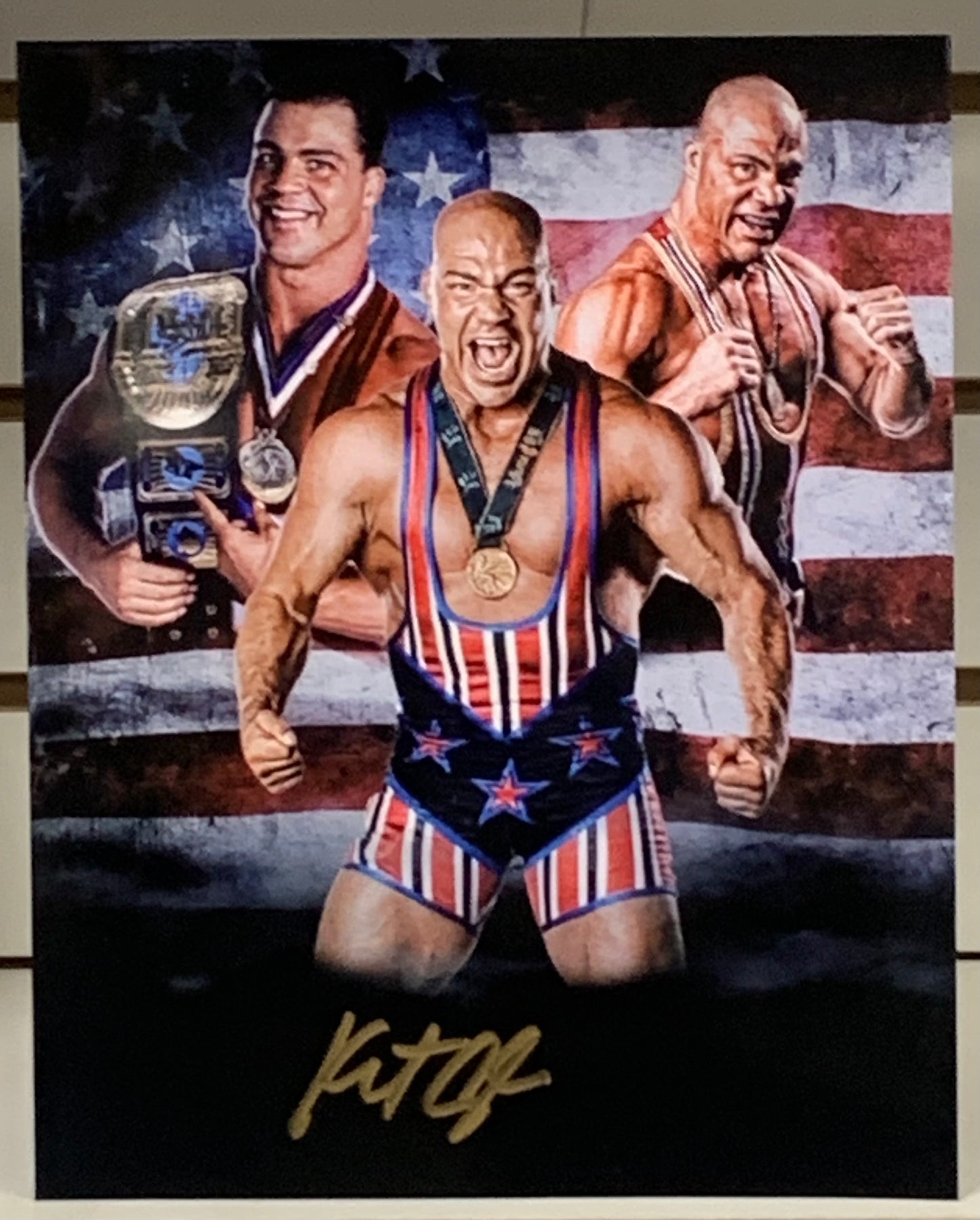 Kurt Angle Signed 8x10 Photo (Comes w/COA)