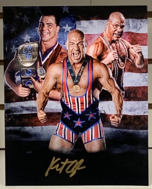Kurt Angle Signed 8x10 Photo (Comes w/COA)