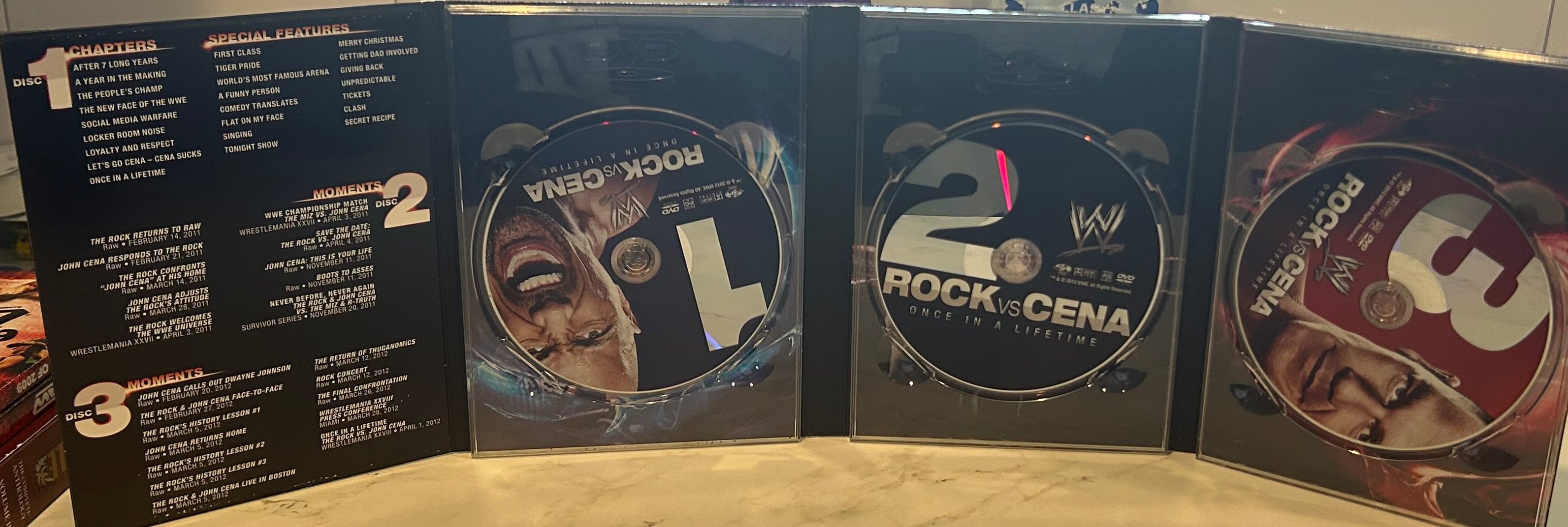 WWE DVD “Rock vs Cena, Once in a Lifetime” (3-Disc Set) – The