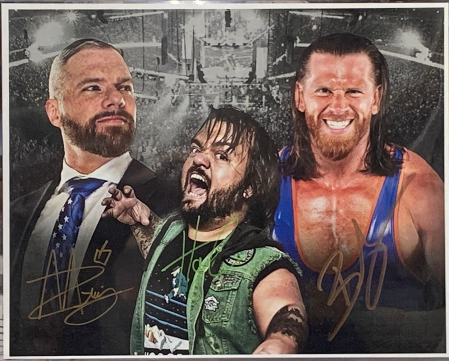 Hornswoggle, Brian Myers & Smart Mark Sterling Triple Signed Exclusive 11x14 Photo COA