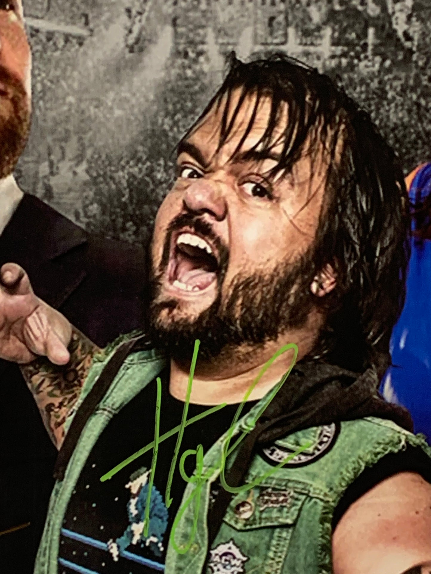 Hornswoggle, Brian Myers & Smart Mark Sterling Triple Signed Exclusive 11x14 Photo COA