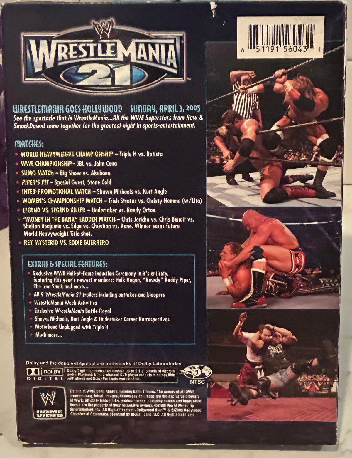 + WWE DVD “Wrestlemania 21” (3-Disc Set) Includes Hall of Fame Ceremony