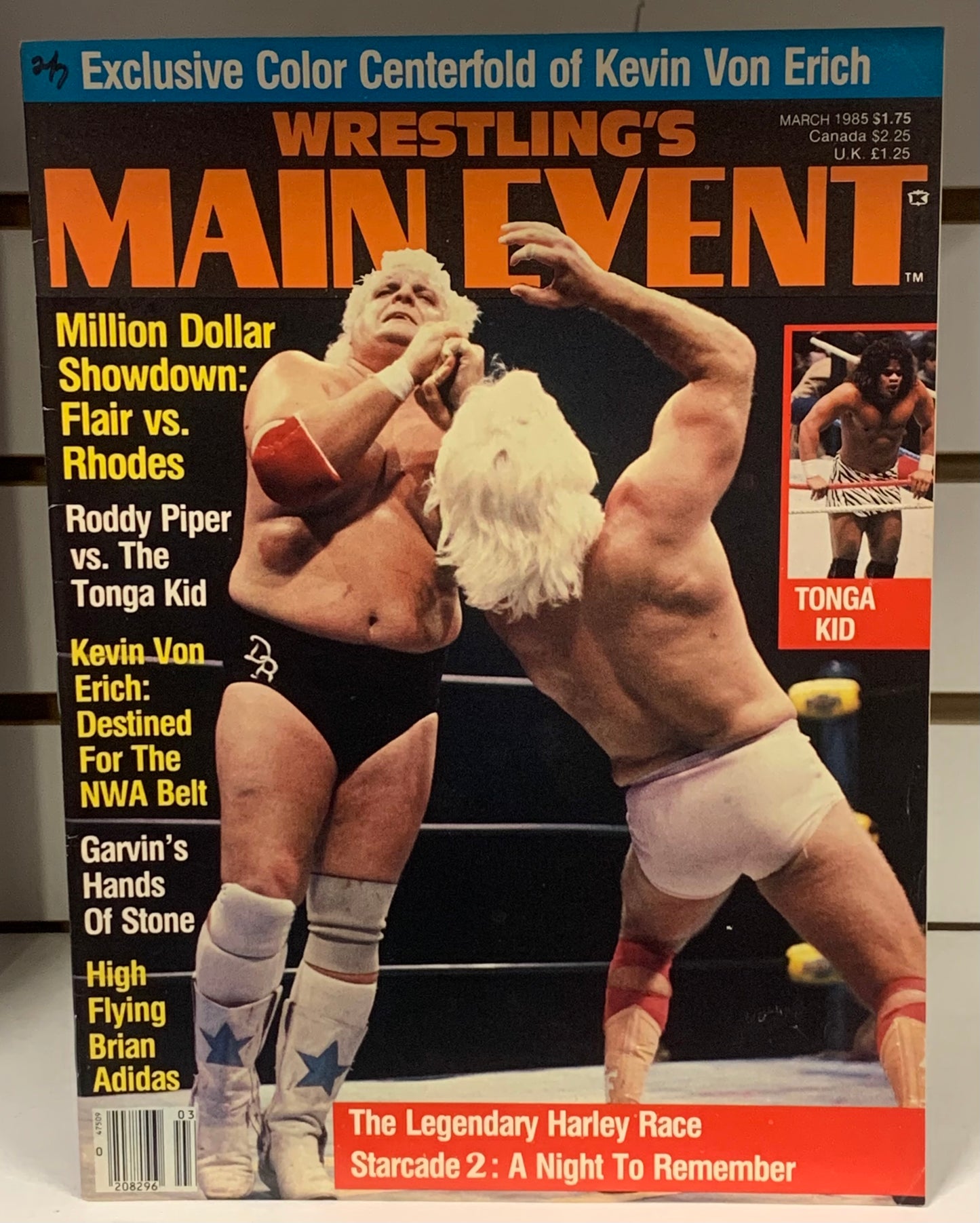 Wrestling’s Main Event Magazine March 1985 (Poster Kevin Von Erich)