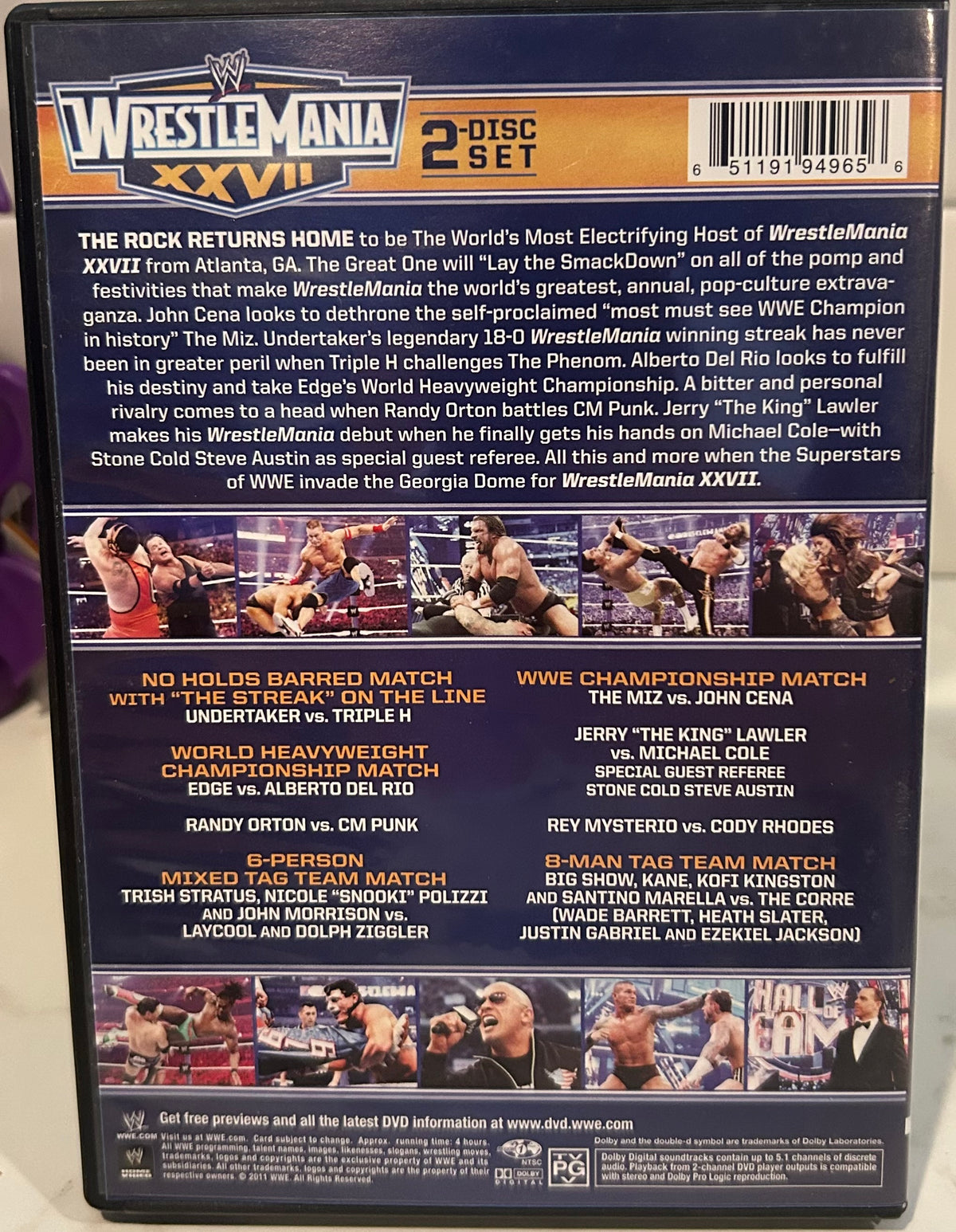 + WWE DVD “Wrestlemania 27” (2-Disc Set)