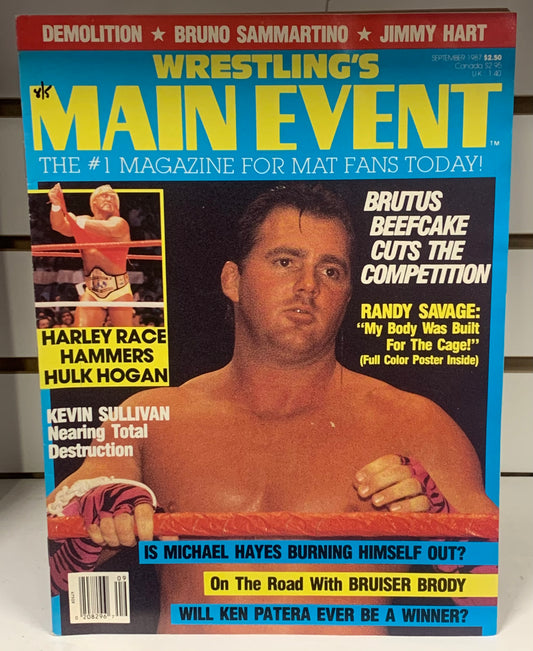 Wrestling’s Main Event Magazine September 1987 (Poster Randy Savage)