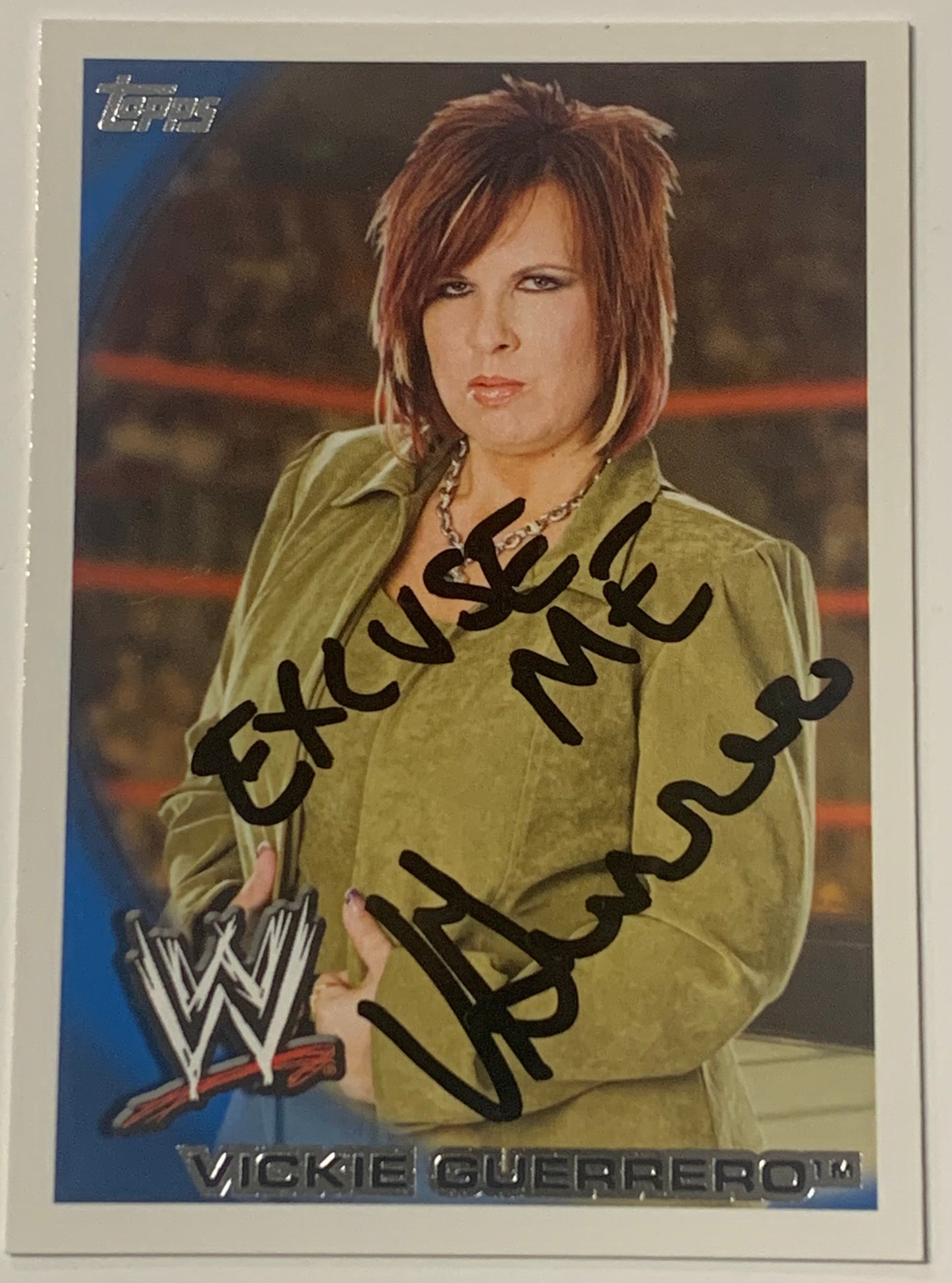 Vickie Guerrero 2010 WWE Topps Signed Inscribed “Excuse Me” (Comes w/COA)