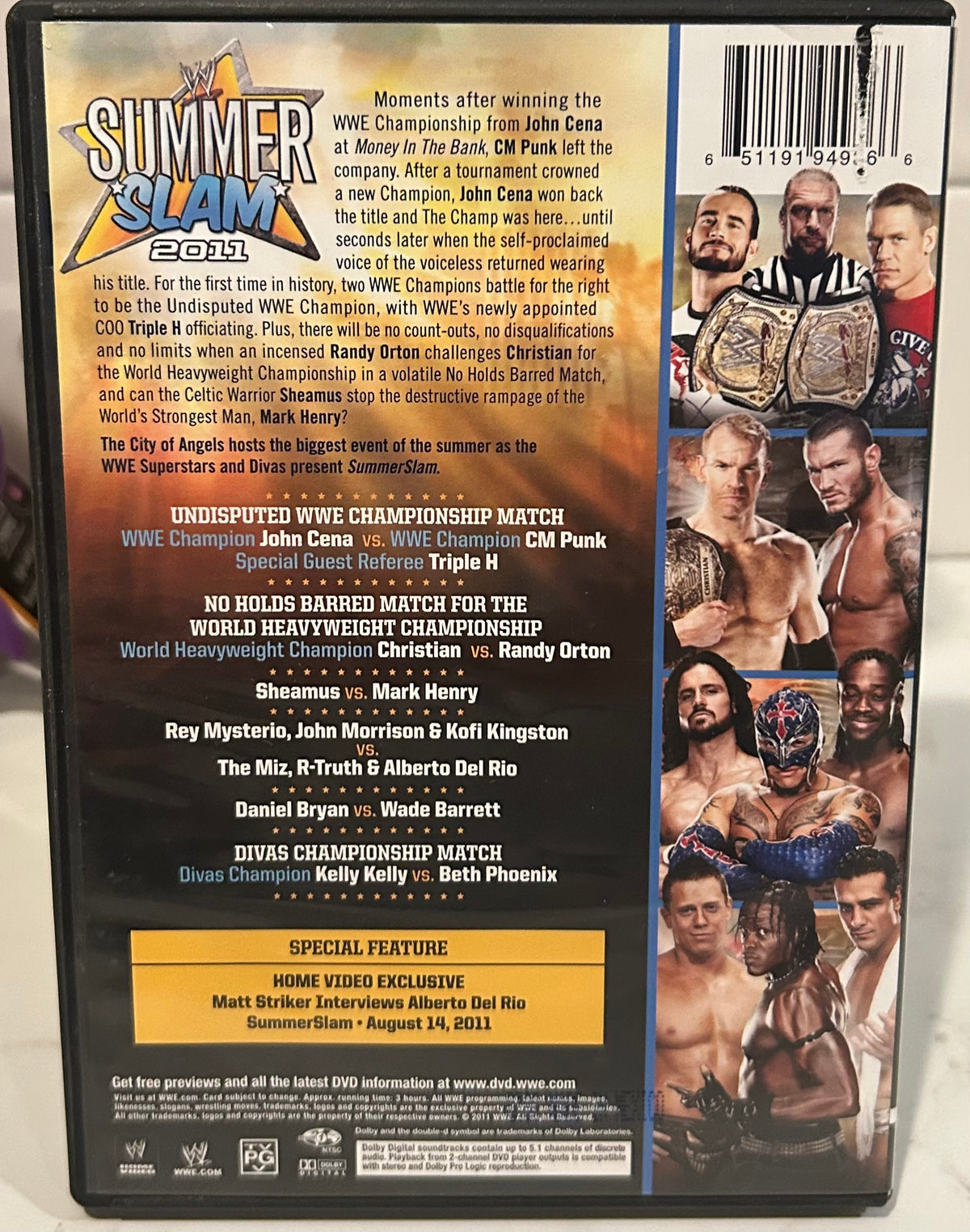 + WWE DVD “Summer Slam 2011” (CM Punk, Cena, Orton & so much more)