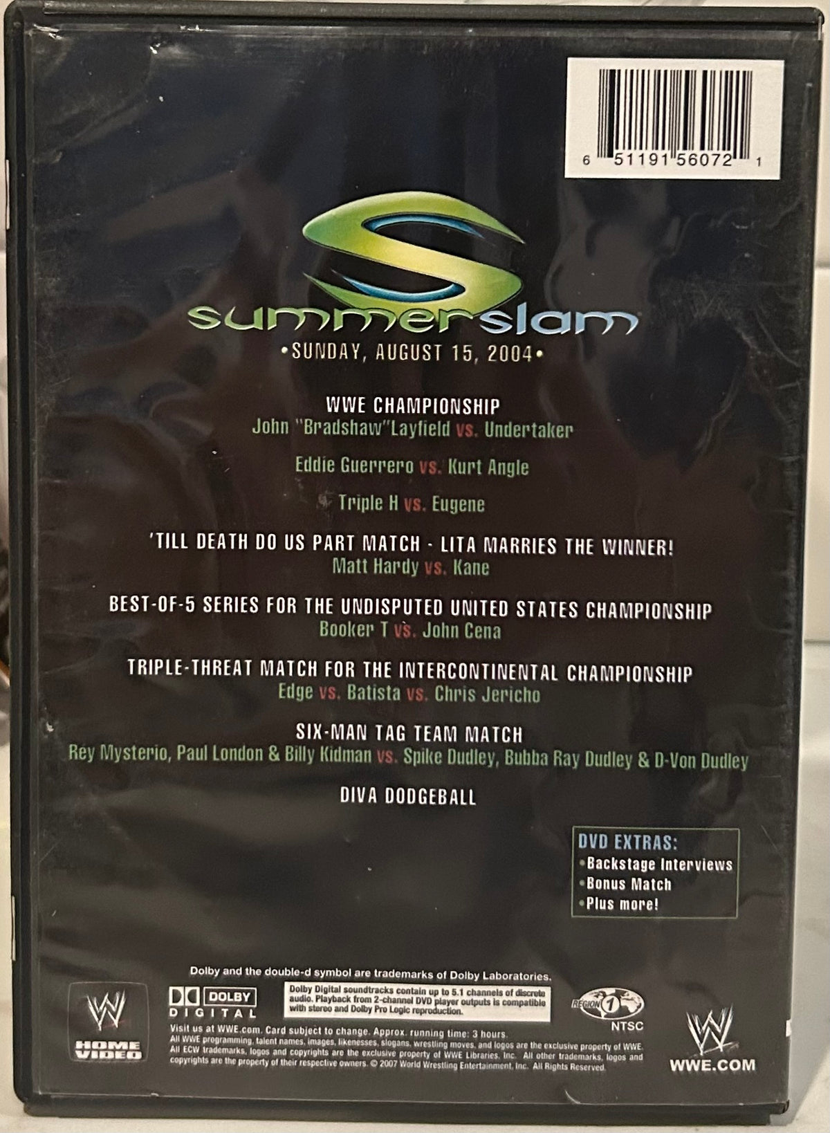 + WWE DVD “Summer Slam 2004” (Eddie Guerrero, Angle, Undertaker & so much more)