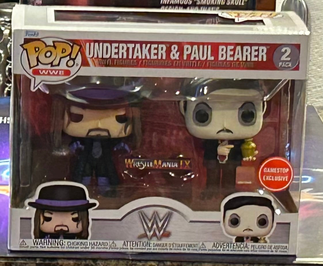 * The Undertaker & Paul Bearer WWE Gamestop Exclusive Funko Pop 2-Pack
