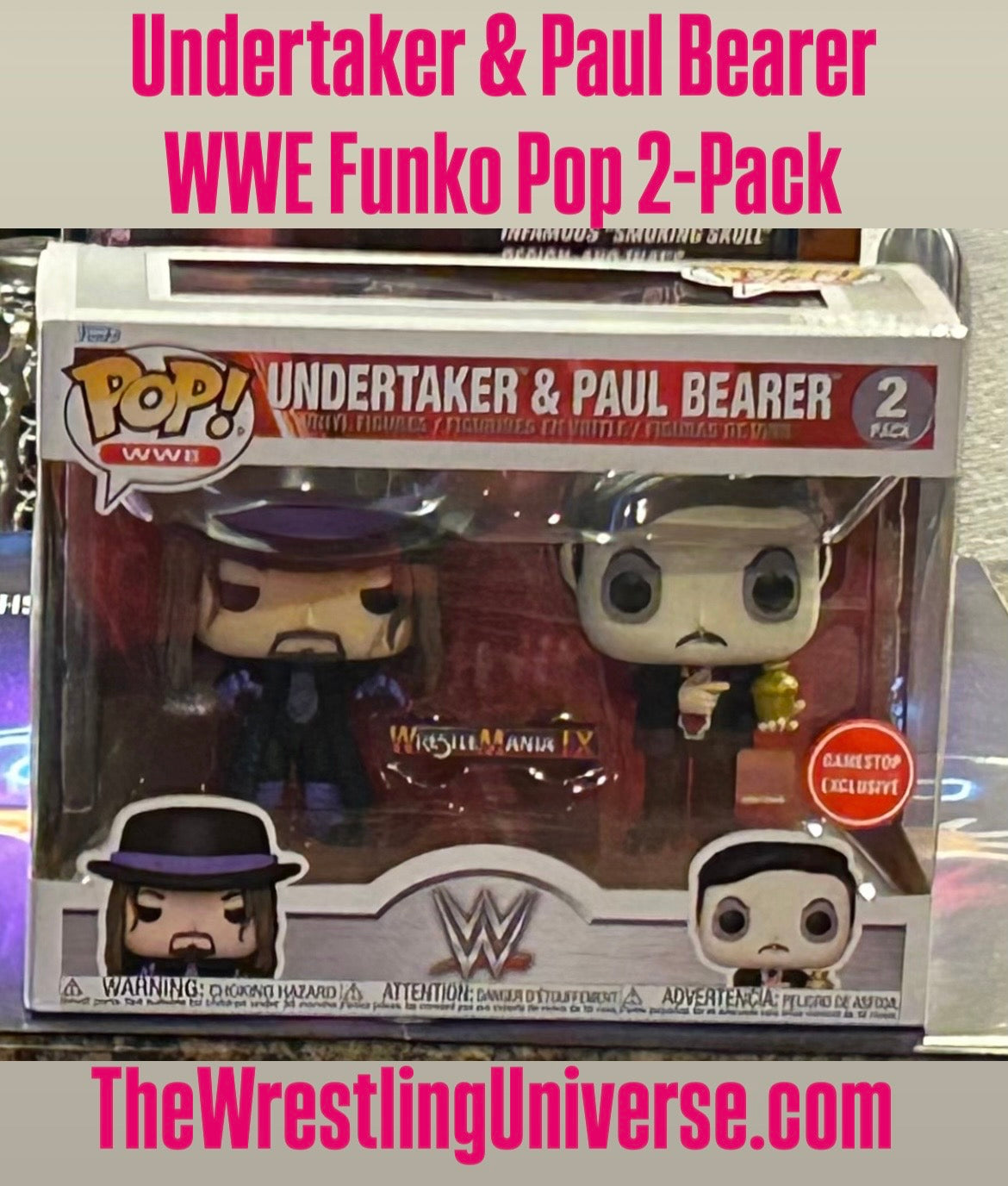 * The Undertaker & Paul Bearer WWE Gamestop Exclusive Funko Pop 2-Pack