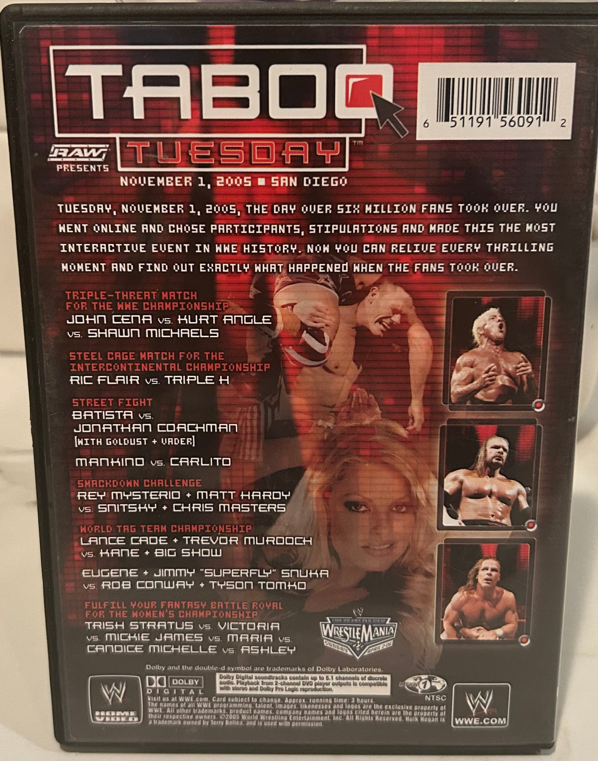 + WWE DVD “Taboo Tuesday 2005” (Cena, Angle, HBK & so much more)