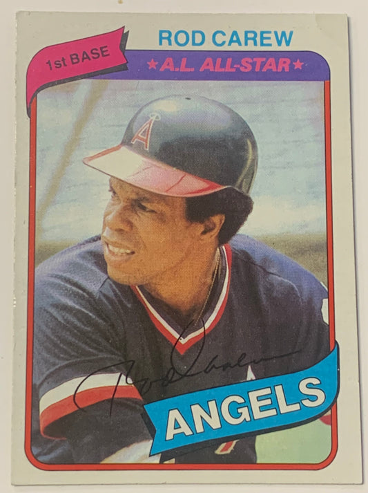 Rod Carew 1980 Topps Card ANGELS