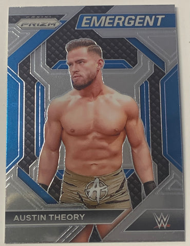 Austin Theory 2024 WWE Panini Prizm Emergent Insert Card