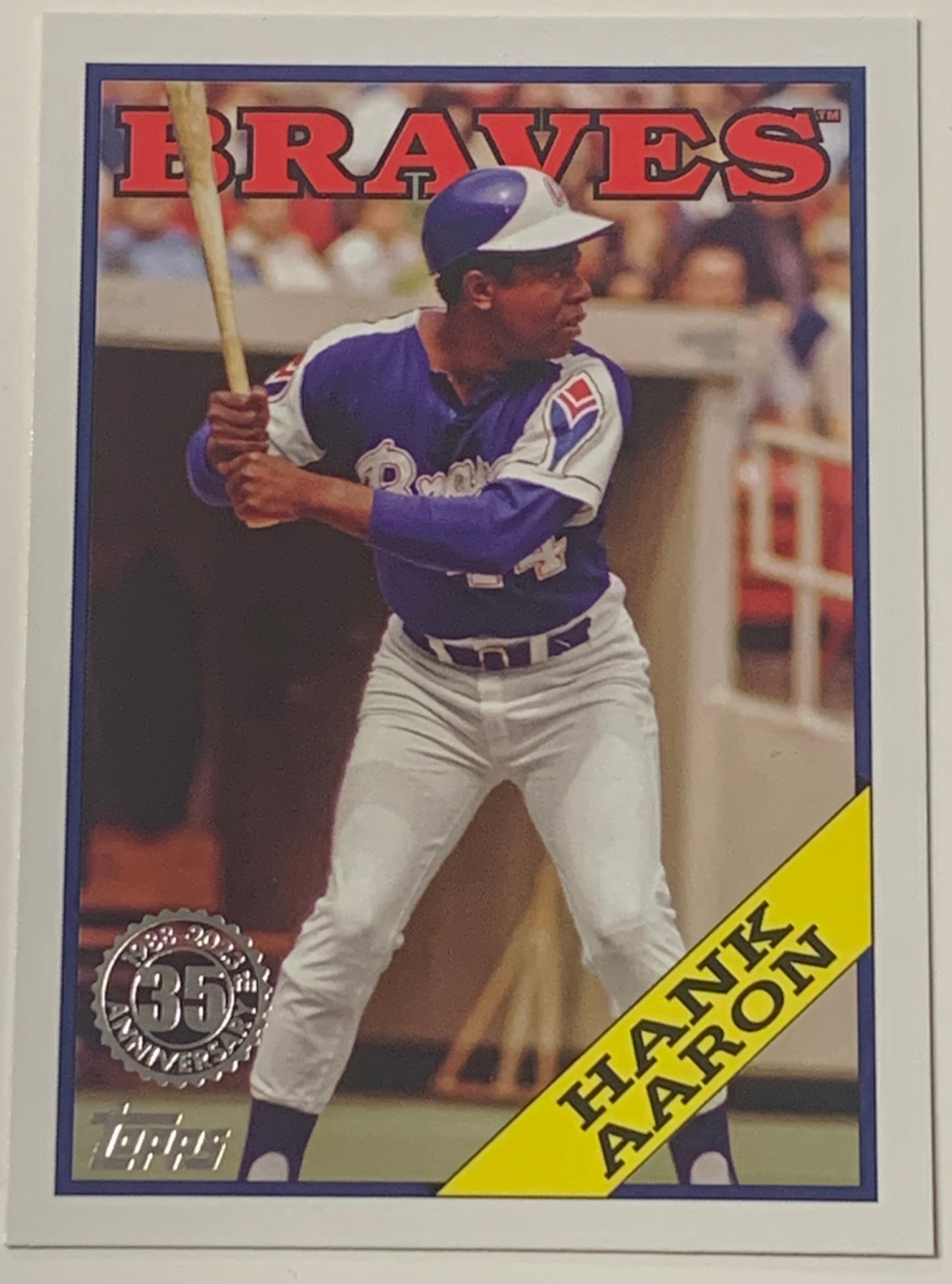 Hank Aaron 2023 Topps 35th Anniversary Insert Card (H.O.F. Legend)