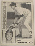 Don Mattingly 1984 Topps Nestle Black & White ROOKIE Card (Yankees Legend)