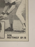 Don Mattingly 1984 Topps Nestle Black & White ROOKIE Card (Yankees Legend)