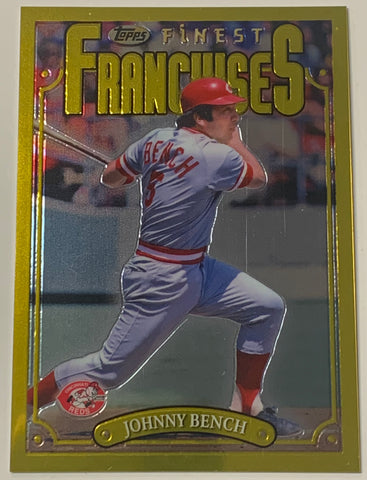 Johnny Bench 2023 Topps Finest Gold Card (HOF Legend)